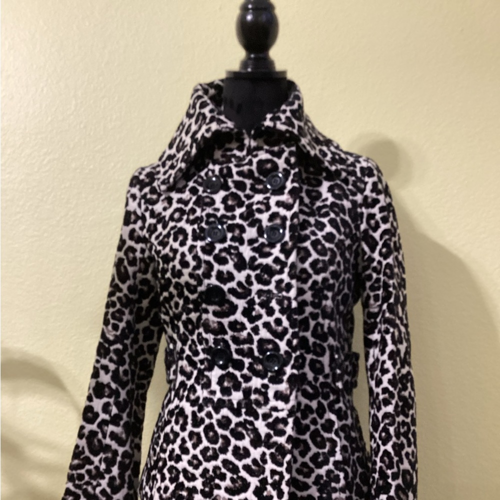 Forever21 animal print coat Sz M